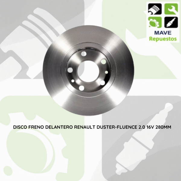 DISCO FRENO DELANTERO RENAULT DUSTER-FLUENCE 2.0 16V 11/ 280mm SANWOO